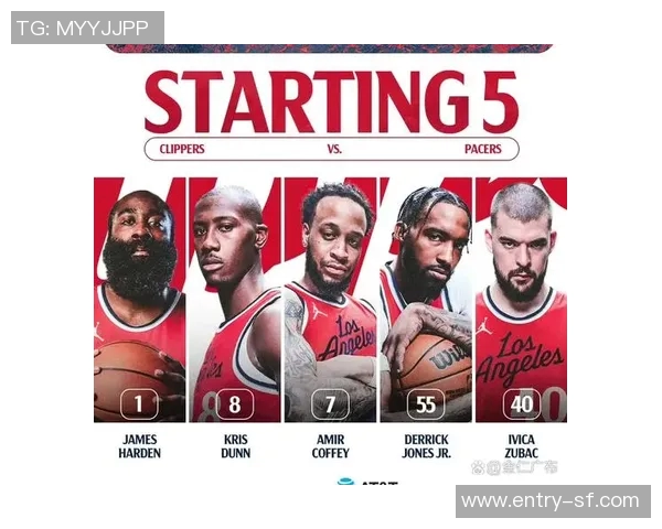 快船首发阵容调整哈登邓恩小琼斯巴图姆祖巴茨迎战缺席的小卡比尔